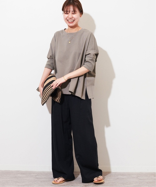 JOURNAL STANDARD relume（ジャーナルスタンダード　レリューム）の「《追加4》MVSコットンワイドプルオーバー（Tシャツ/カットソー・レディース・グレー/ライトグレー/ブラック・FREE）」の4枚目の写真