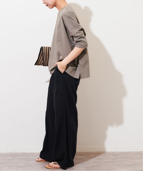 JOURNAL STANDARD relume（ジャーナルスタンダード　レリューム）の「《追加4》MVSコットンワイドプルオーバー（Tシャツ/カットソー・レディース・グレー/ライトグレー/ブラック・FREE）」の5枚目の写真