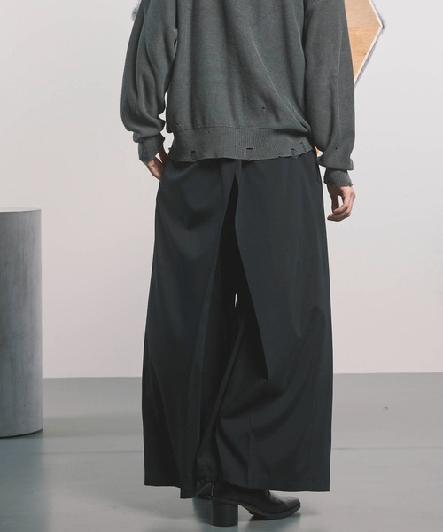 hazama ハザマ 2021PC 寄り添うワイドサルエルパンツ ha za ma ハザマ はざま 寄り添うワイドサルエルパンツ hazama 独自