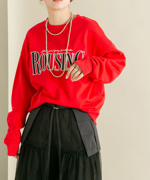 KBF（ケイビーエフ）の「カレッジロゴスウェット（スウェット・レディース・グレー/レッド/ブラウン・ONE）」の16枚目の写真