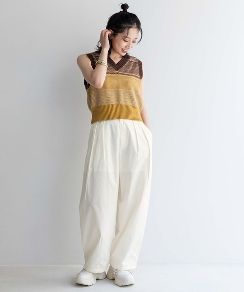 LOWRYS FARM（ローリーズファーム）の「ガラベスト　 133790（ベスト・レディース・イエロー/ピンク・FREE）」の6枚目の写真