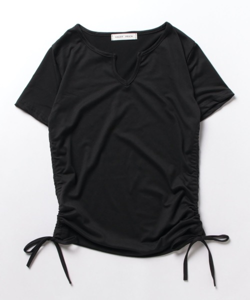 HALEY PESCA(ヘーリーペスカ)の「HALEY PESCA/シンプルサイドシャーリングTシャツ(Tシャツ/カットソー・レディース・グレー/ホワイト/ブラック/ピンク・LARGE/X-LARGE/MEDIUM)」の9枚目の写真