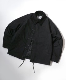 DELUXE ハンティング ジャケット カバーオール ブルゾン ロゴ ブラック DELUXE ハンティング ジャケット カバーオール ブルゾン ロゴ