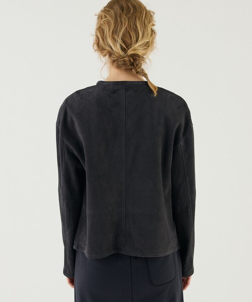 ゴートスウェード ボックスジャケット（ノーカラージャケット）｜GALERIE VIE（ギャルリー ヴィー）