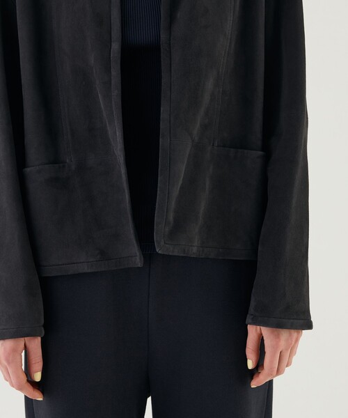 ゴートスウェード ボックスジャケット（ノーカラージャケット）｜GALERIE VIE（ギャルリー ヴィー）