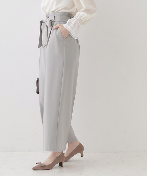 couture brooch(クチュールブローチ)の「◆【ほんのりハイウエスト・スッキリ見え】サス付きリボンワイドパンツ(その他パンツ・レディース・ライトグレー/ダークグレー/キャメル・42/38/36/40)」の20枚目の写真