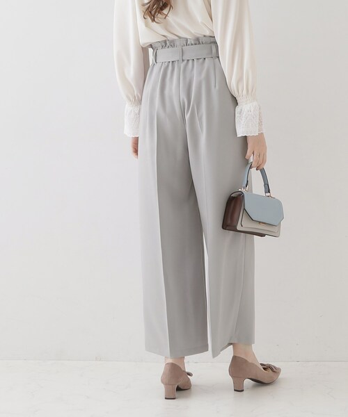 couture brooch(クチュールブローチ)の「◆【ほんのりハイウエスト・スッキリ見え】サス付きリボンワイドパンツ(その他パンツ・レディース・ライトグレー/ダークグレー/キャメル・42/38/36/40)」の21枚目の写真