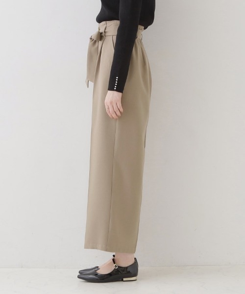 couture brooch(クチュールブローチ)の「◆【ほんのりハイウエスト・スッキリ見え】サス付きリボンワイドパンツ(その他パンツ・レディース・ライトグレー/ダークグレー/キャメル・42/38/36/40)」の5枚目の写真