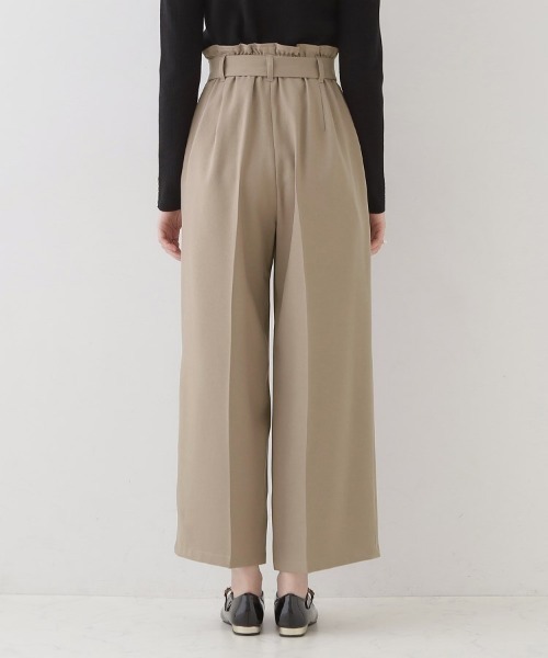 couture brooch(クチュールブローチ)の「◆【ほんのりハイウエスト・スッキリ見え】サス付きリボンワイドパンツ(その他パンツ・レディース・ライトグレー/ダークグレー/キャメル・42/38/36/40)」の6枚目の写真