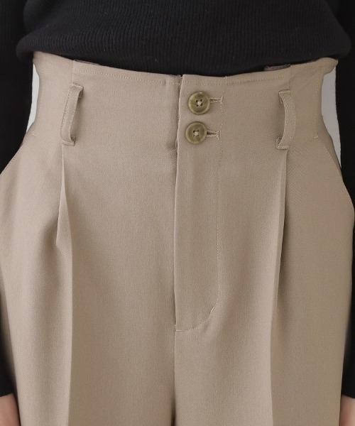 couture brooch(クチュールブローチ)の「◆【ほんのりハイウエスト・スッキリ見え】サス付きリボンワイドパンツ(その他パンツ・レディース・ライトグレー/ダークグレー/キャメル・42/38/36/40)」の10枚目の写真