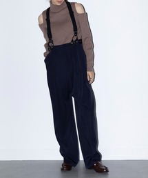 【MAISON BREEZE reveur】suspenders twill pants サスペンダー付きパンツ TPUツイル XNN