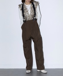 【MAISON BREEZE reveur】suspenders twill pants サスペンダー付きパンツ TPUツイル XNN