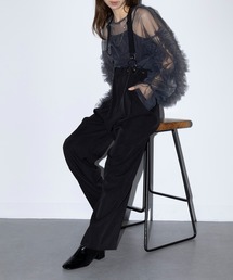 【MAISON BREEZE reveur】suspenders twill pants サスペンダー付きパンツ TPUツイル XNN