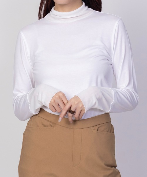 HusHusH(ハッシュアッシュ)の「HusHusH チュール使いハイネック(その他トップス・レディース・オフホワイト/ブルーグレー/ブラック・M/L)」の7枚目の写真