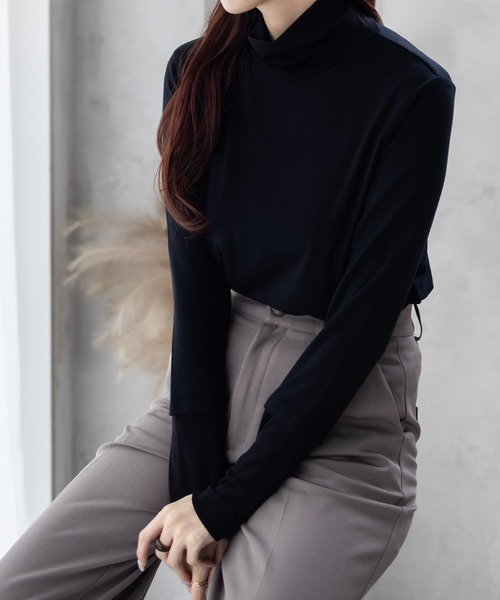 HusHusH(ハッシュアッシュ)の「HusHusH チュール使いハイネック(その他トップス・レディース・オフホワイト/ブルーグレー/ブラック・M/L)」の9枚目の写真