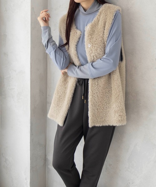 HusHusH(ハッシュアッシュ)の「HusHusH チュール使いハイネック(その他トップス・レディース・オフホワイト/ブルーグレー/ブラック・M/L)」の20枚目の写真