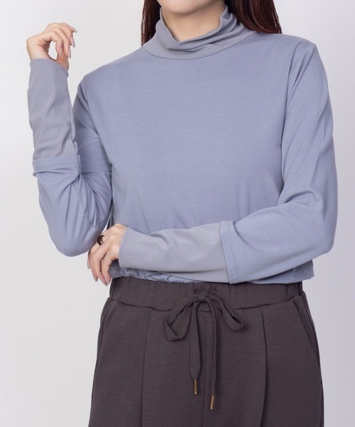 HusHusH(ハッシュアッシュ)の「HusHusH チュール使いハイネック(その他トップス・レディース・オフホワイト/ブルーグレー/ブラック・M/L)」の22枚目の写真