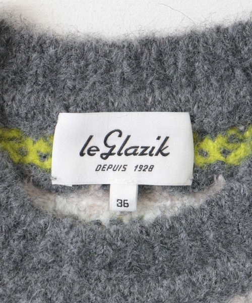 LE GLAZIK（ルグラジック）の「Le GLAZIK　クルーネック総柄ベスト（ベスト・レディース・グレー系その他/ピンク系その他・36）」の12枚目の写真