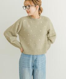 ITEMS URBANRESEARCH（アイテムズ アーバンリサーチ）の「ハートモチーフニットプルオーバー（ニット/セーター）」