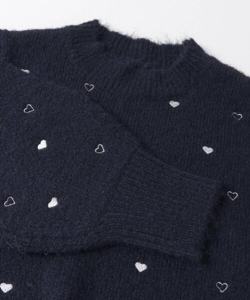 ITEMS URBANRESEARCH（アイテムズ アーバンリサーチ）の「ハートモチーフニットプルオーバー（ニット/セーター・レディース・ベージュ/ネイビー/グレー・FREE）」の9枚目の写真