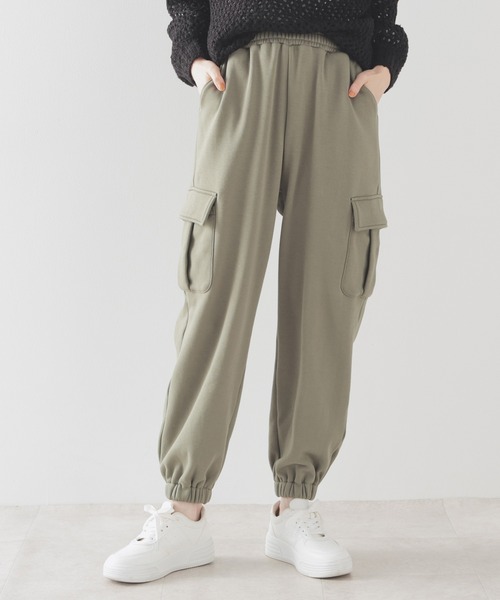 Honeys(ハニーズ)の「【ハニぽか】あったかカーゴパンツ(カーゴパンツ・レディース・ピンク/アイボリー/ブラック/カーキ・SS/S/M/L)」の1枚目の写真