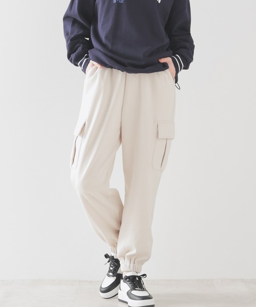 Honeys(ハニーズ)の「【ハニぽか】あったかカーゴパンツ(カーゴパンツ・レディース・ピンク/アイボリー/ブラック/カーキ・SS/S/M/L)」の7枚目の写真