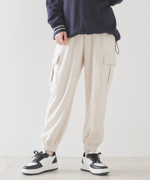 Honeys(ハニーズ)の「【ハニぽか】あったかカーゴパンツ(カーゴパンツ・レディース・ピンク/アイボリー/ブラック/カーキ・SS/S/M/L)」の8枚目の写真