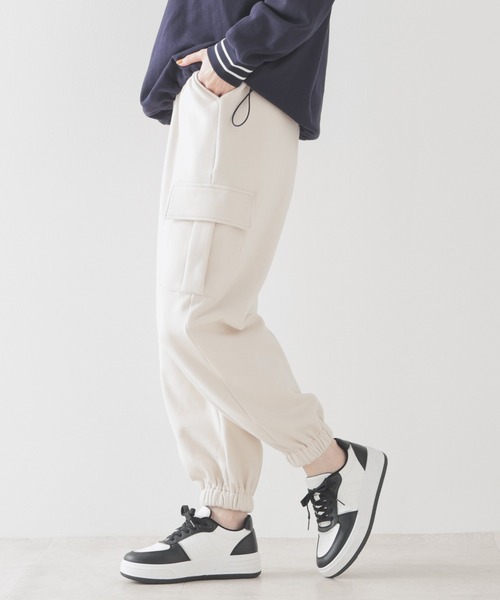 Honeys(ハニーズ)の「【ハニぽか】あったかカーゴパンツ(カーゴパンツ・レディース・ピンク/アイボリー/ブラック/カーキ・SS/S/M/L)」の9枚目の写真