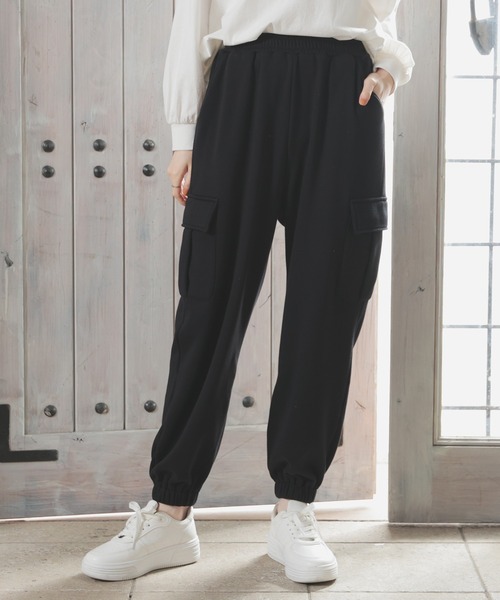 Honeys(ハニーズ)の「【ハニぽか】あったかカーゴパンツ(カーゴパンツ・レディース・ピンク/アイボリー/ブラック/カーキ・SS/S/M/L)」の13枚目の写真
