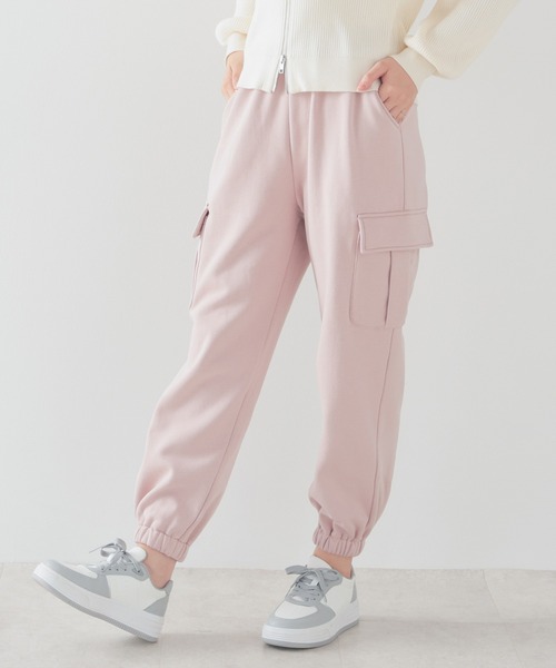 Honeys(ハニーズ)の「【ハニぽか】あったかカーゴパンツ(カーゴパンツ・レディース・ピンク/アイボリー/ブラック/カーキ・SS/S/M/L)」の16枚目の写真