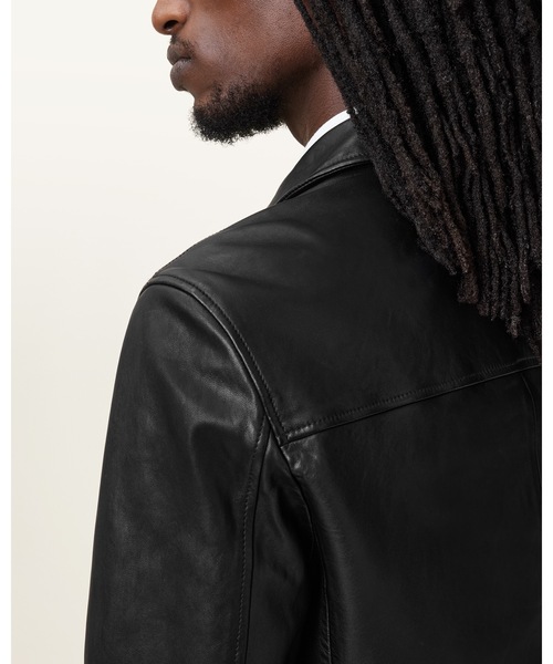 ALLSAINTS（オールセインツ）の「LUCK LEATHER JACKET | LUCK レザー ジャケット（その他アウター・メンズ・ブラック・S/M/L/XL/XS）」の5枚目の写真