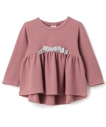 【スマイル/防汚】リボンカットチュニック