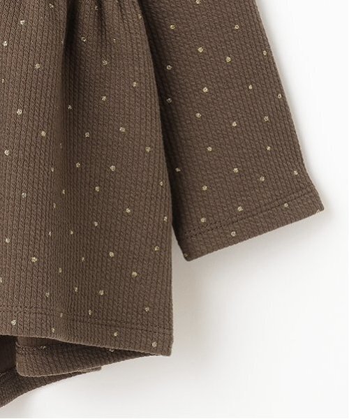 petit main（プティマイン）の「【スマイル/防汚】リボンカットチュニック（チュニック・キッズ・ライトピンク/アイボリー/ダークブラウン/ピンク/ライトグリーン・80ｃｍ/90cm/100cm/110cm/120cm/130cm）」の10枚目の写真