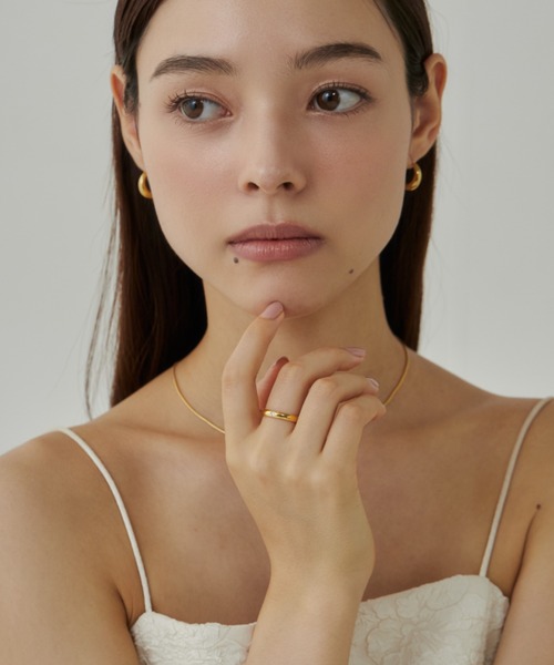 ciite' surgical stainless(シーテサージカルステンレス)の「【 金属アレルギー対応 】ビジューシンプルリング サージカルステンレス(リング・レディース・シルバー/ゴールド/ピンクゴールド・11号/13号/9号/7号/15号)」の16枚目の写真