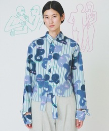 soduk (スドーク) 22ss リボンシャツ ミントグリーン