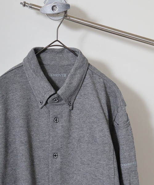 FUNALIVE(ファンアライブ)の「Pique BD soft dry knit shirt / 鹿の子BDソフトドライニットシャツ unisex(シャツ/ブラウス・メンズ・チャコール/ブラック/ホワイト/グレー/ネイビー・LL/3L/M/L)」の3枚目の写真