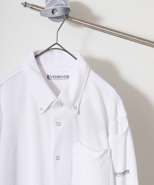 FUNALIVE(ファンアライブ)の「Pique BD soft dry knit shirt / 鹿の子BDソフトドライニットシャツ unisex(シャツ/ブラウス・メンズ・チャコール/ブラック/ホワイト/グレー/ネイビー・LL/3L/M/L)」の1枚目の写真