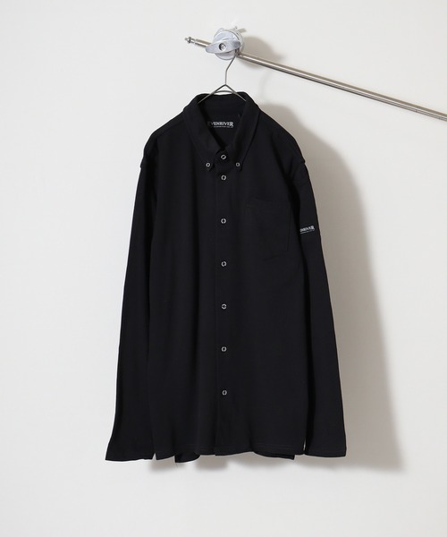 FUNALIVE(ファンアライブ)の「Pique BD soft dry knit shirt / 鹿の子BDソフトドライニットシャツ unisex(シャツ/ブラウス・メンズ・チャコール/ブラック/ホワイト/グレー/ネイビー・LL/3L/M/L)」の7枚目の写真