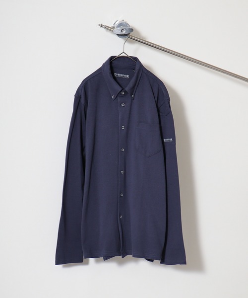 FUNALIVE(ファンアライブ)の「Pique BD soft dry knit shirt / 鹿の子BDソフトドライニットシャツ unisex(シャツ/ブラウス・メンズ・チャコール/ブラック/ホワイト/グレー/ネイビー・LL/3L/M/L)」の9枚目の写真