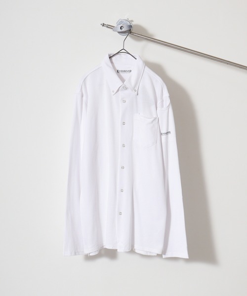FUNALIVE(ファンアライブ)の「Pique BD soft dry knit shirt / 鹿の子BDソフトドライニットシャツ unisex(シャツ/ブラウス・メンズ・チャコール/ブラック/ホワイト/グレー/ネイビー・LL/3L/M/L)」の6枚目の写真