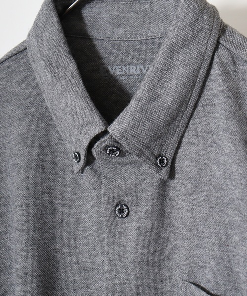 FUNALIVE(ファンアライブ)の「Pique BD soft dry knit shirt / 鹿の子BDソフトドライニットシャツ unisex(シャツ/ブラウス・メンズ・チャコール/ブラック/ホワイト/グレー/ネイビー・LL/3L/M/L)」の11枚目の写真
