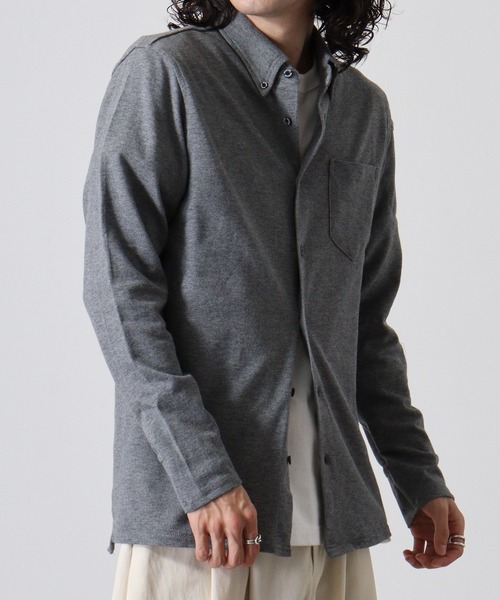 FUNALIVE(ファンアライブ)の「Pique BD soft dry knit shirt / 鹿の子BDソフトドライニットシャツ unisex(シャツ/ブラウス・メンズ・チャコール/ブラック/ホワイト/グレー/ネイビー・LL/3L/M/L)」の20枚目の写真