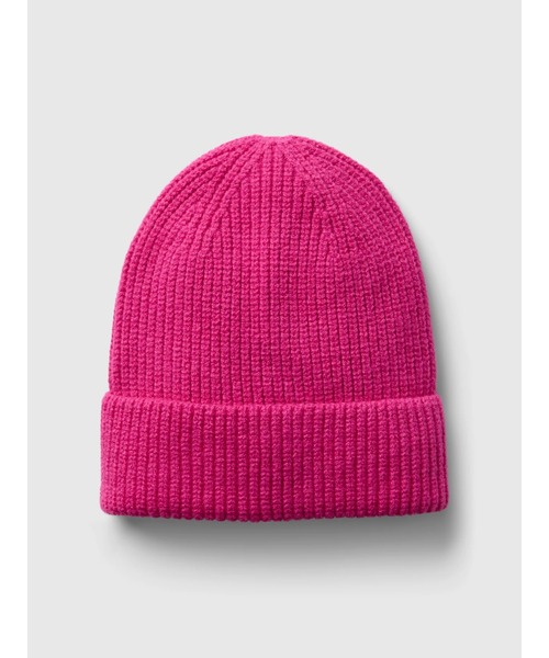 GAP（ギャップ）の「CashSoft カシミヤタッチ ビーニー（ニットキャップ/ビーニー・メンズ・ピンク/レッド/マルチ・ONE SIZE）」の2枚目の写真