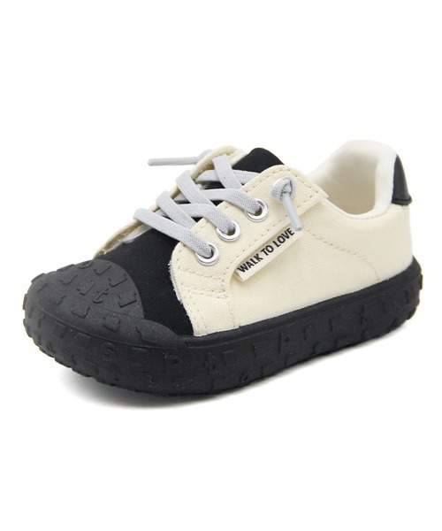 TOPSTAR（トップスター）の「KIDS TOPSTAR コンビカラーゴム紐U型マジックテープスニーカー（スニーカー・キッズ・ブラック/ブラウン/ピンク・23inch/25inch/26inch/27inch/28inch/29inch）」の2枚目の写真