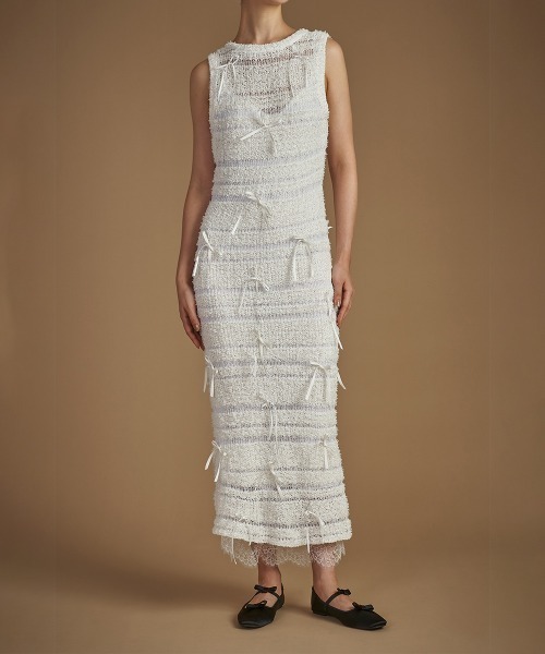 HAENGNAE（ヘンネ）の「KISHIMEN BOW KNIT DRESS（ドレス）」 - WEAR
