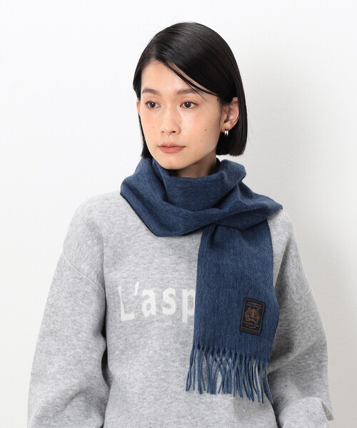 COMME CA ISM(コムサイズム)の「【ウールカシミヤ】 ブロックチェック マフラー(マフラー・メンズ・ネイビー/ボルドー/ブラック・FREE)」の5枚目の写真