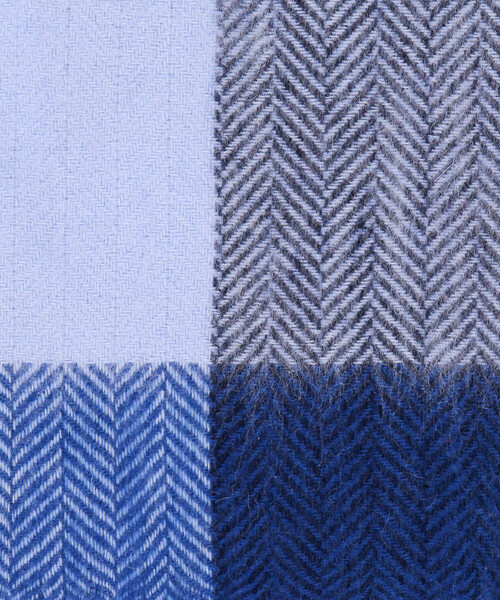 COMME CA ISM(コムサイズム)の「【ウールカシミヤ】 ブロックチェック マフラー(マフラー・メンズ・ネイビー/ボルドー/ブラック・FREE)」の11枚目の写真