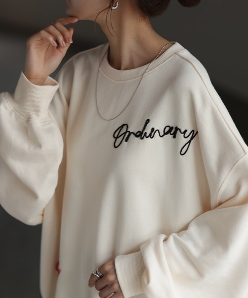 HUG.U(ハグユー)の「ロゴ刺繍スウェット(スウェット・レディース・ブラック/ホワイト・FREE)」の16枚目の写真