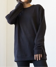 カイチ - オーバーサイズワッフルロンT - INTERFACTORY グレーM カイチ -オーバーサイズワッフルロンT-made in INTERFACTORY