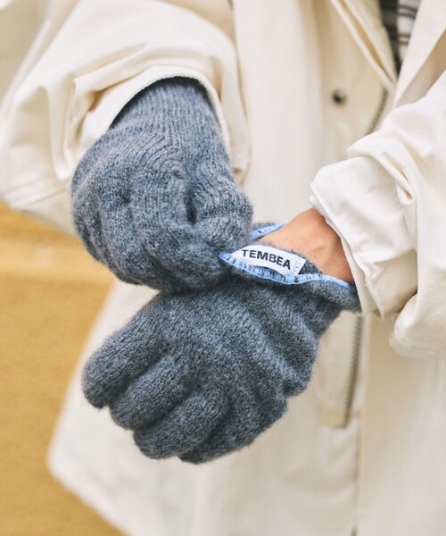 TEMBEA（テンベア）の「TEMBEA×FREAK'S STORE/テンベア×フリークスストア 別注WOOL GUNTE M /別注 ウール 手袋 Mサイズ（手袋・メンズ・サックスブルー/ブルー/ターコイズブルー/オレンジ/イエロー・ONE SIZE）」の2枚目の写真
